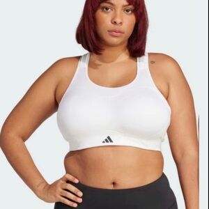 NWT Women’s Adidas TLRD Impact Training‎ High-Support White Sports Bra Size 4X